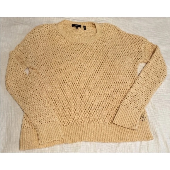 Theory karenia sughero open knit cream Tan slouchy Open Knit sweater women's S - Picture 5 of 15